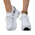 plus sizespring & fallnew arrival women's plaid breathable casual fly woven sneakers wedge heel flatsthick solefashion women's shoes