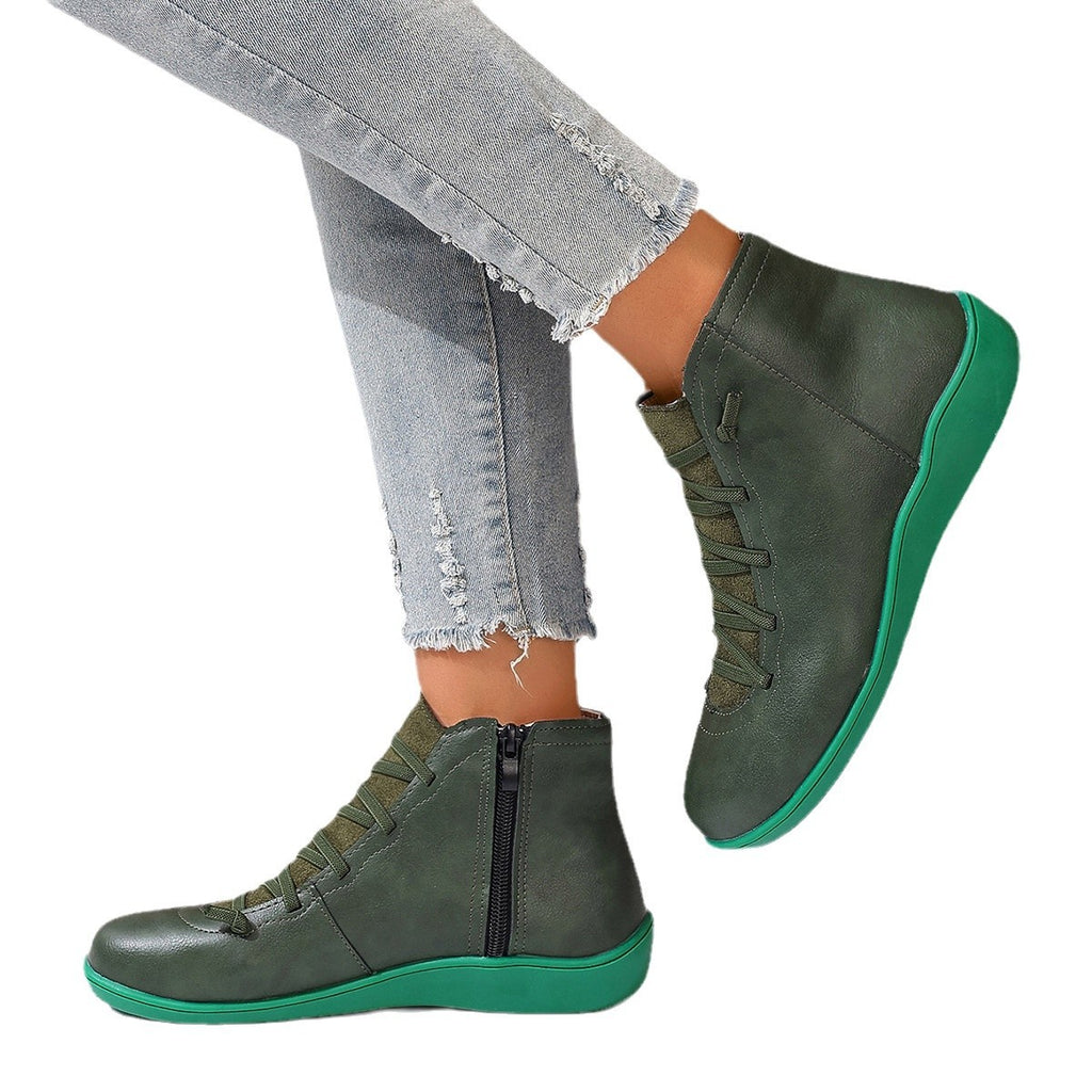 2024  wishes European and American  boots autumn and winter new women's boots large size British Martin boots casual short boots