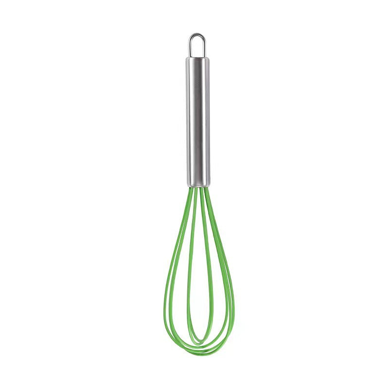 Stainless steel silicone whisk - manual egg beater - baking tool - cream whipper