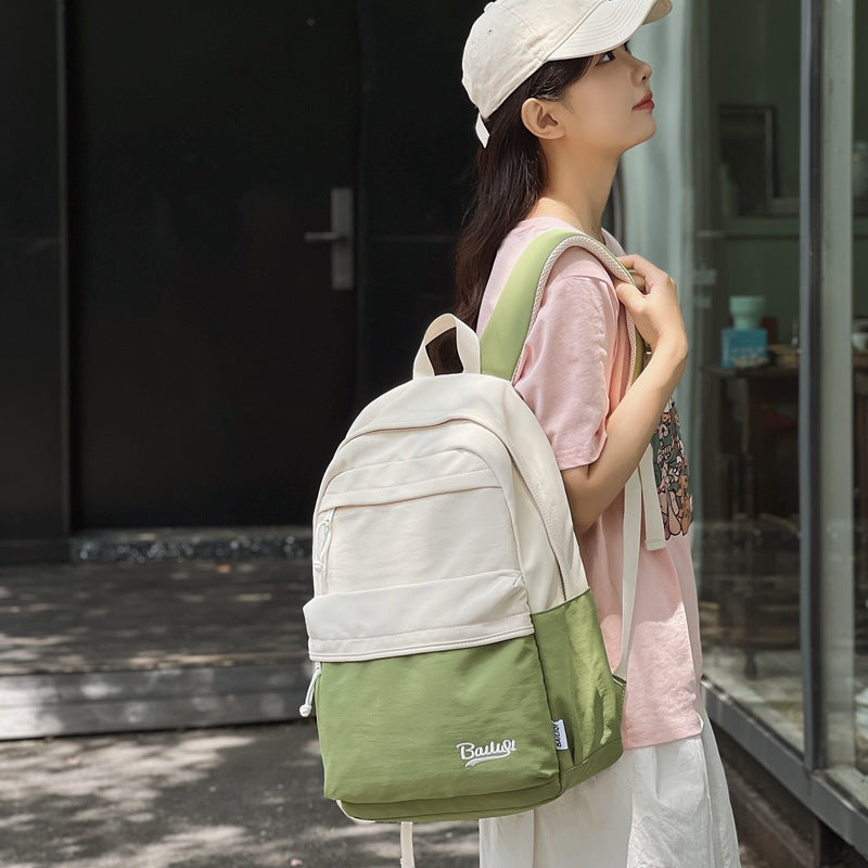 Backpack for college students, high school students, travel, multifunctional backpack, contrast color design, school bag, wholesale, portable and lightweight