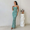 women's spring/summer  new collection: sweet & fresh floral print sundress with spaghetti straps and open back – perfect for vacation!