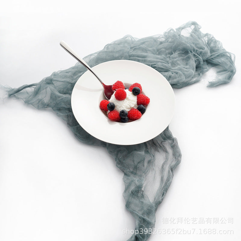 Modern minimalist creative pure white dinnerware soup plate - restaurant, hotel, home use - pasta, western cuisine, salad ceramic straw hat plate