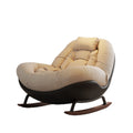 Rocking chair recliner adult sleepable living room for home casual adult sofa eggshell balcony lazy chair