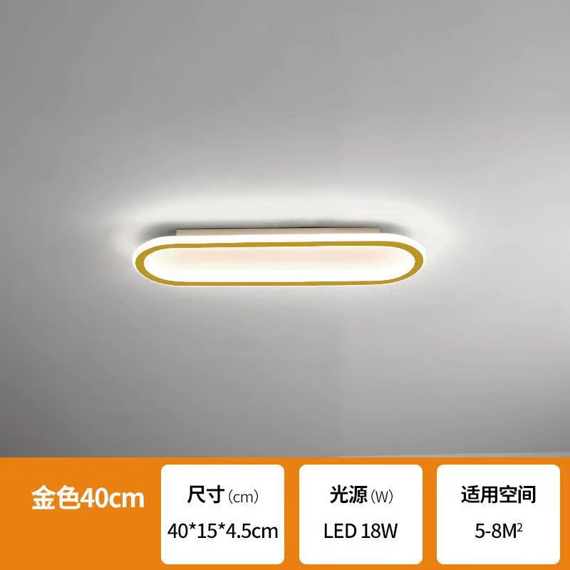 Led linear corridor aisle light - modern minimalist nordic style - ceiling mounted for stairways, balconies, entryways, and closets
