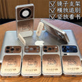 Suitable for iphone18/16 gradient brown bottom mobile phone case apple 17promax coffee cat and dog line protective cover
