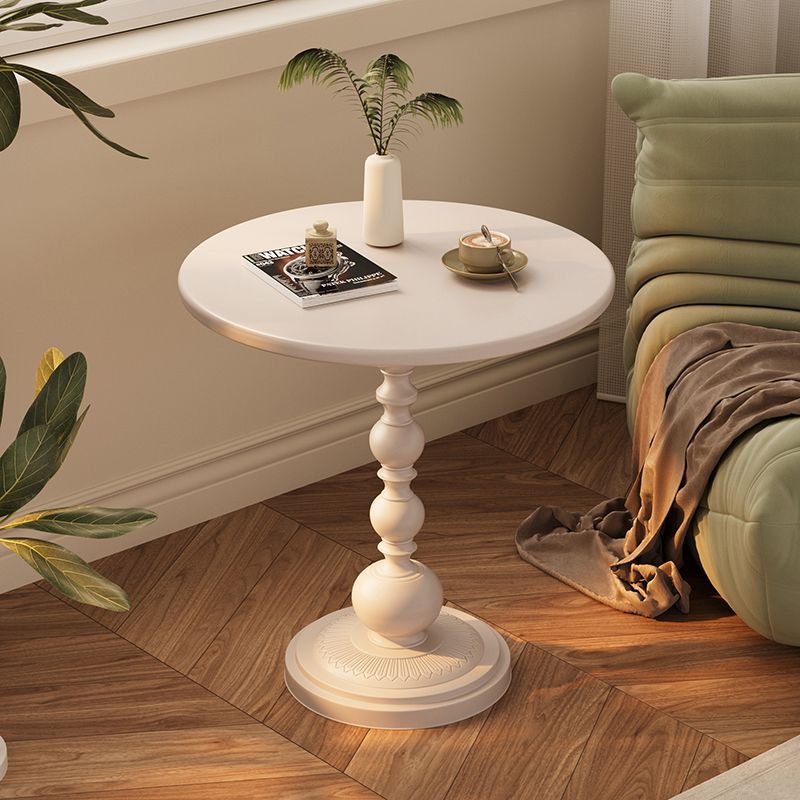 Accessible luxury sofa side table retro corner table iron bedside storage balcony small round table living room for home small coffee table