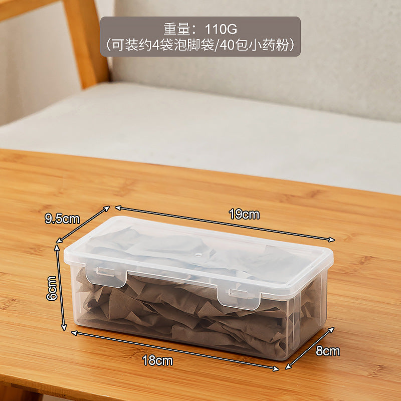 Foot bath bag, storage box, household health care foot soaking bag with lid, medicine bag, transparent storage box, large-capacity storage box.