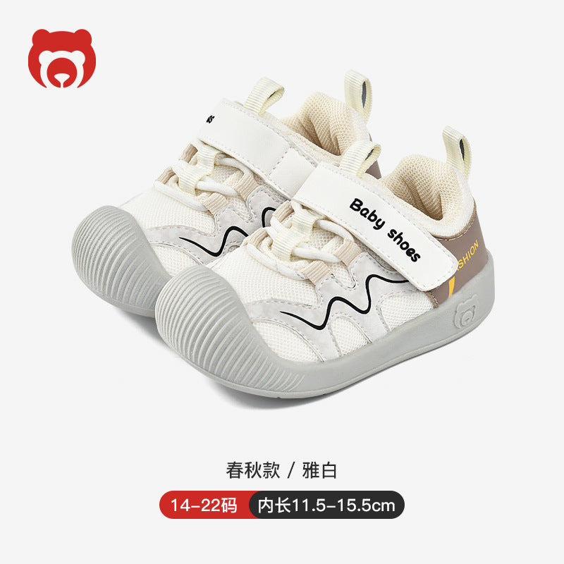 Toddler shoes for boys, spring and autumn infant shoes, soft sole functional mesh shoes, baby shoes for boys aged 1-3 years