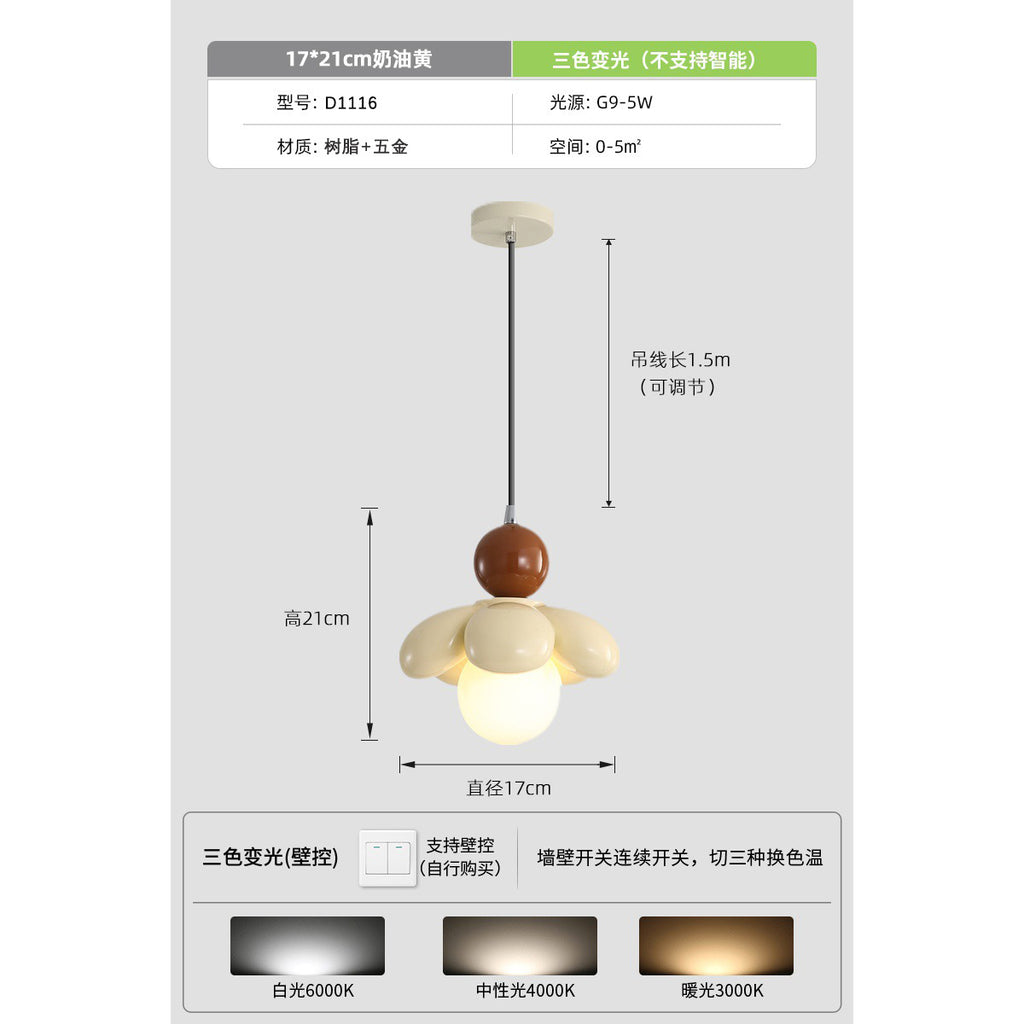 Walkway corridor flowers simple creative cream wind children's room bedside small chandelier eye protection energy saving bedroom chandelier