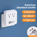 supply of american standard 110v converter socket usb+type-c fast charging strip socket slot expansion multi-hole