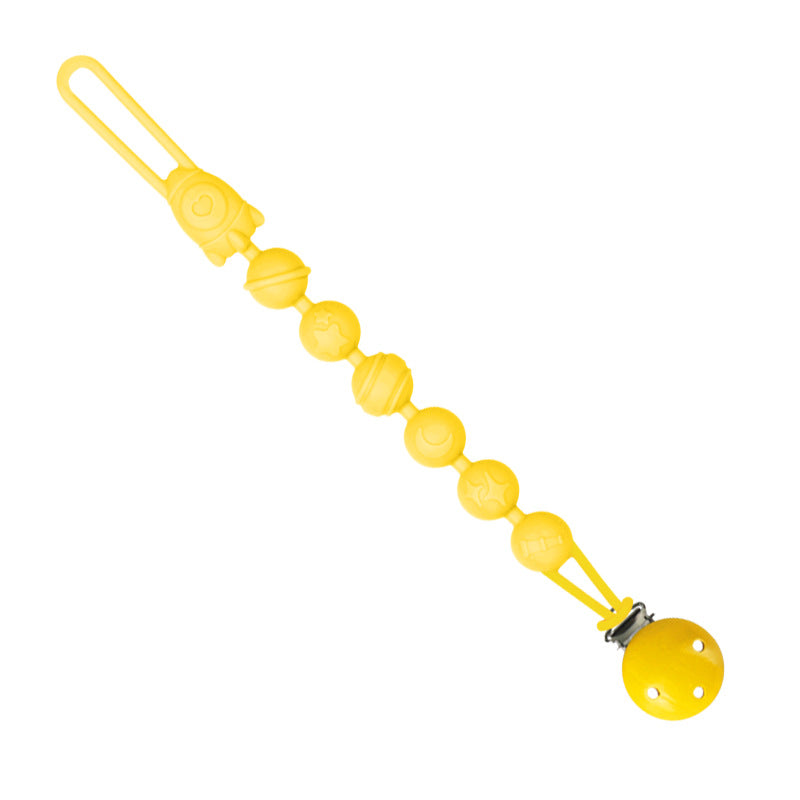 Baby food grade silicone anti-drop chain gnawing tooth glue anti-drop bracelet beech anti-drop pacifier clip baby pacifier chain