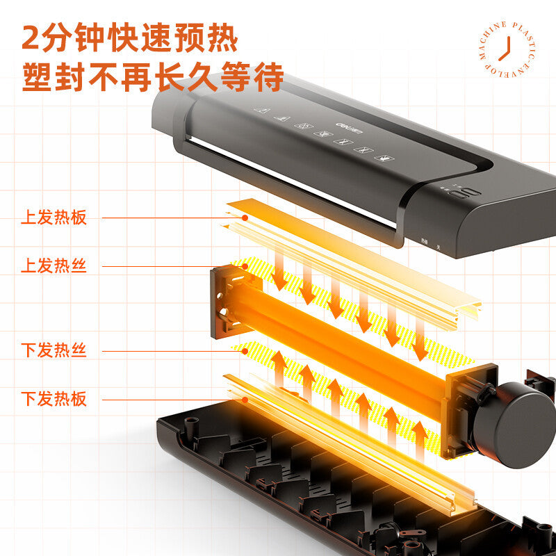 Deli 14375 Plastic Sealing Machine A4 Household Photos, Glue Machine Menu File Photos Laminating Plastic Machine