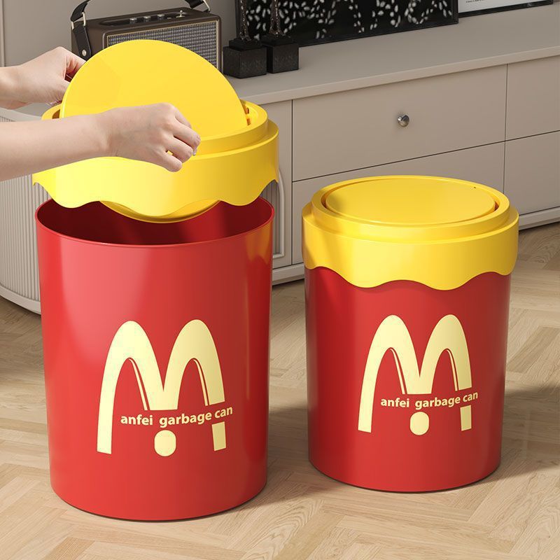Accessible luxury large capacity trash can cute for home creative bathroom good looking bedroom office living room paper basket