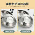 304 korean style double-layer stainless steel sauce dish, round barbecue plate, snack dish, korean bbq dipping dish for home use