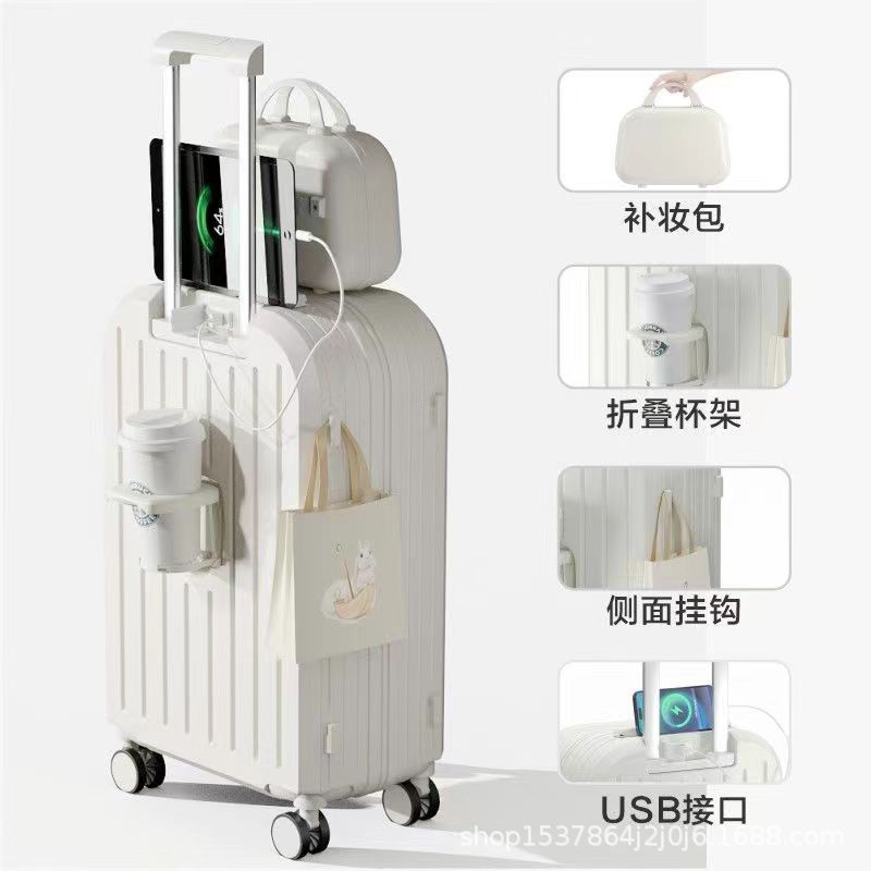 Multifunctional suitcase trolley case Korean version universal wheel mother case girls high value password zipper case men boarding
