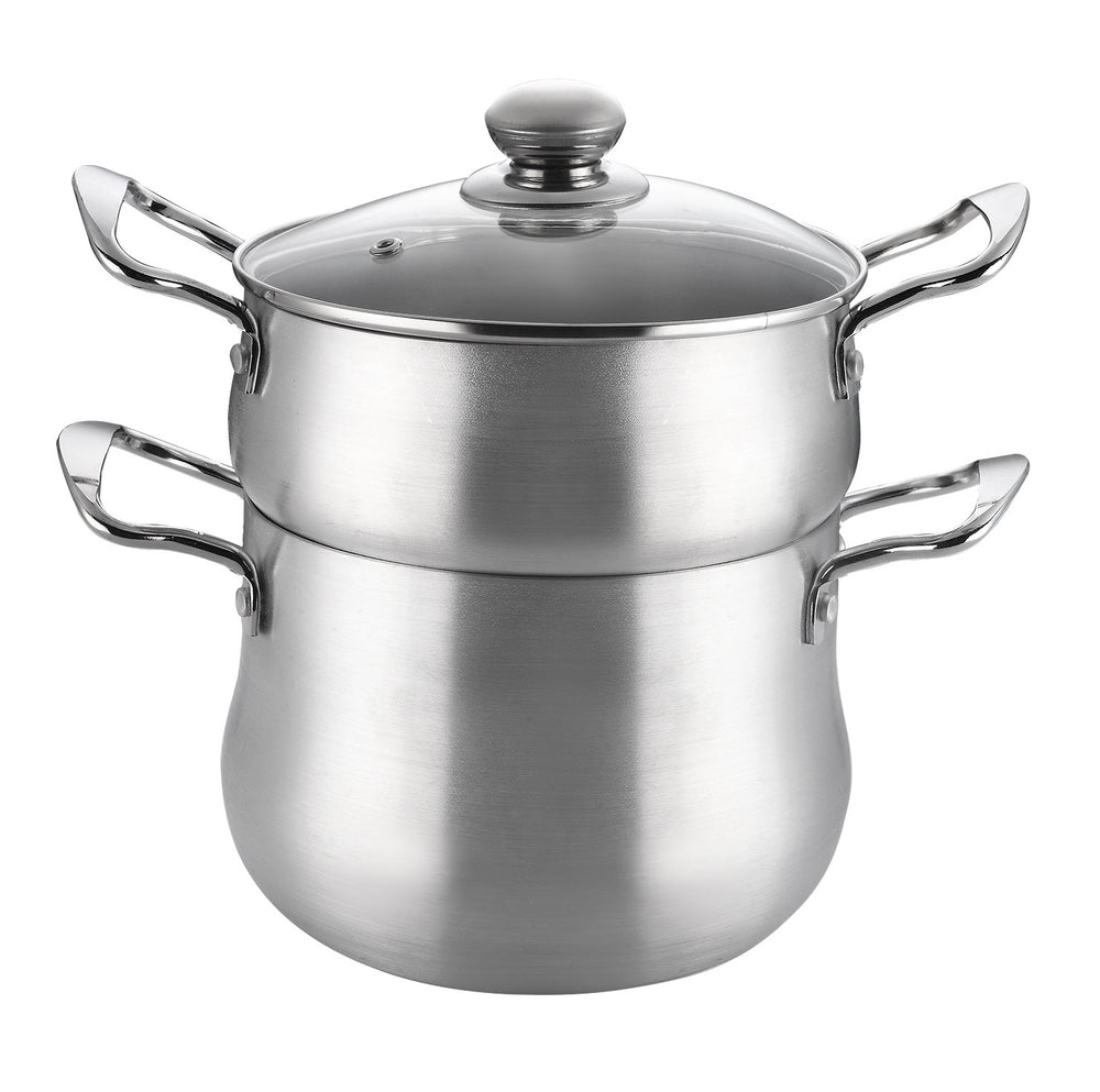 middle east direct sales aluminum sanding pot double layer cooking 18-24 pot set steamer wholesale pots