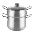 middle east direct sales aluminum sanding pot double layer cooking 18-24 pot set steamer wholesale pots