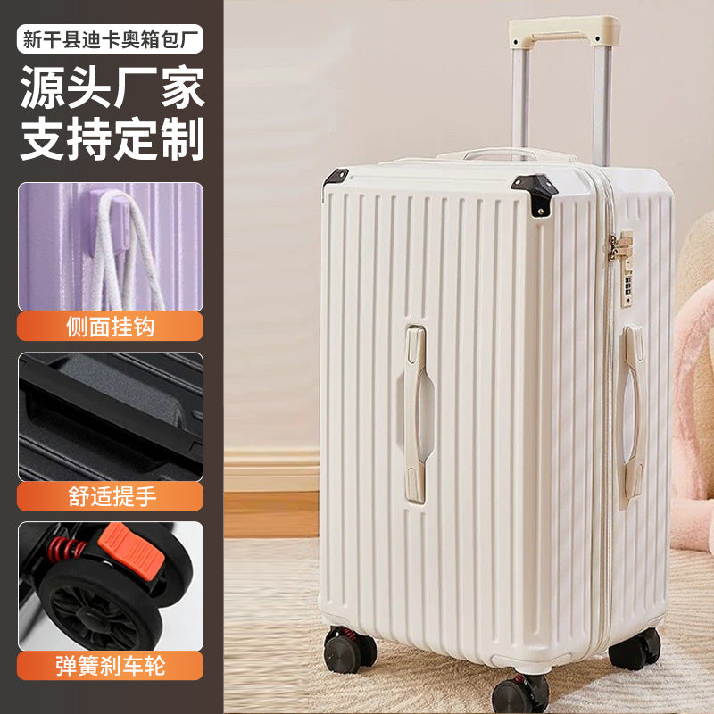 Luggage female student new five-wheel large capacity strong practical trolley case suitcase password case spot wholesale