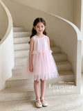 Princess dress  new girls' dress summer chic girls' skirt little girl's stunning sequin mesh dress