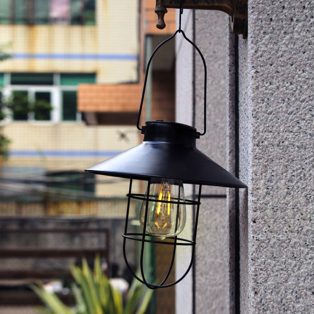 Solar powered retro garden light - outdoor hanging decorative lamp for balconies - waterproof hanging light - camping night light