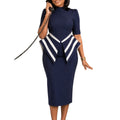 D3366 cross-border foreign trade women's new fashion half length sleeve hip-covering elegant ol tengle african fashiondress