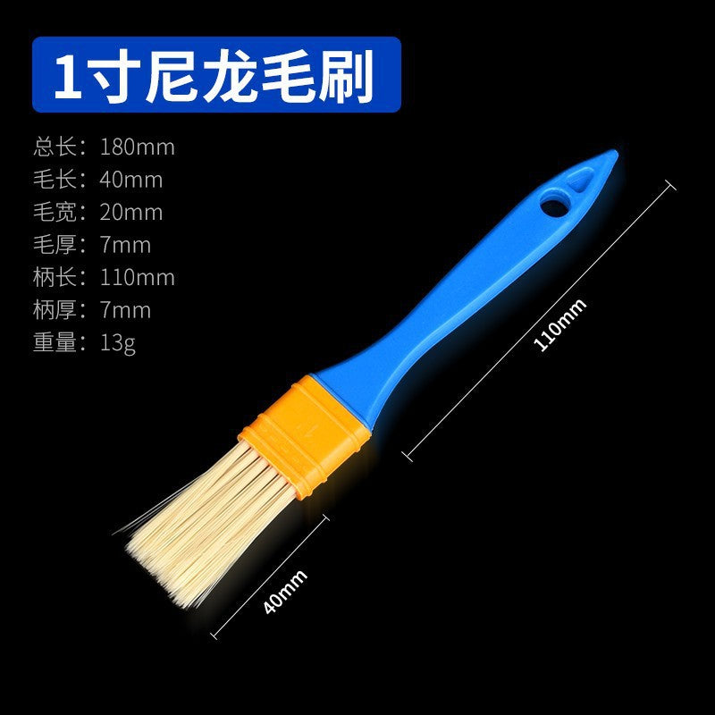 Nylon bristle paint brush, paint brush, adhesive brush, industrial implant brush, cleaning brush, dust removal brush, oil painting brush
