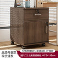 Upgraded version! walnut finish (one drawer, one door)
