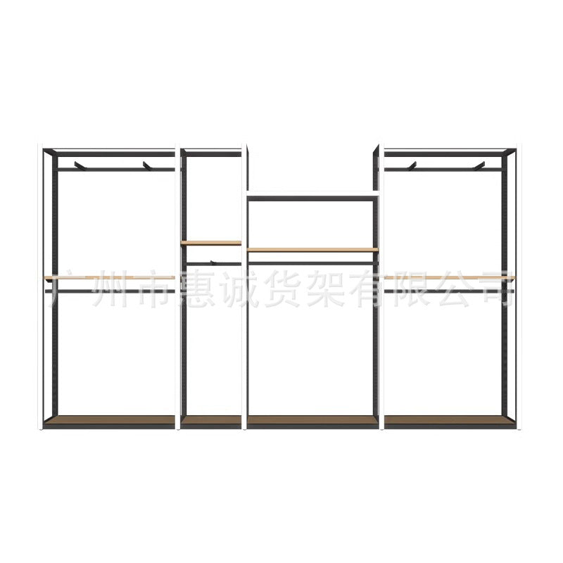 Clothing store display rack men's clothing women's clothing shelf display floor-to-ceiling shoe store shoe rack live broadcast Nakajima wrought iron shelf
