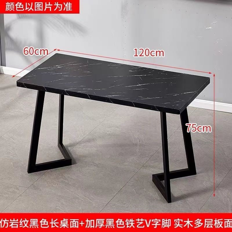 Commercial fast food table and chair set combination - restaurant, diner, snack bar, bbq, catering table, bubble tea shop rectangular table