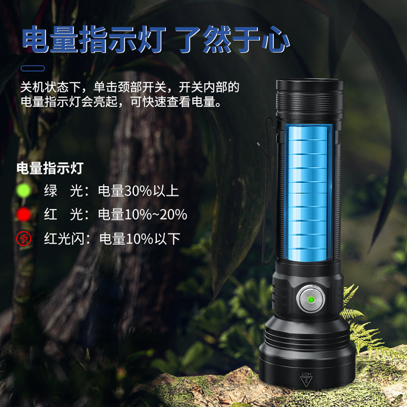 21700 flashlight strong light 2500 lumens Type-C charging super bright outdoor portable camping patrol emergency light