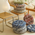 Bedroom cotton linen futon tatami lazy cushion floor round breathable lazy chair mat summer thickened