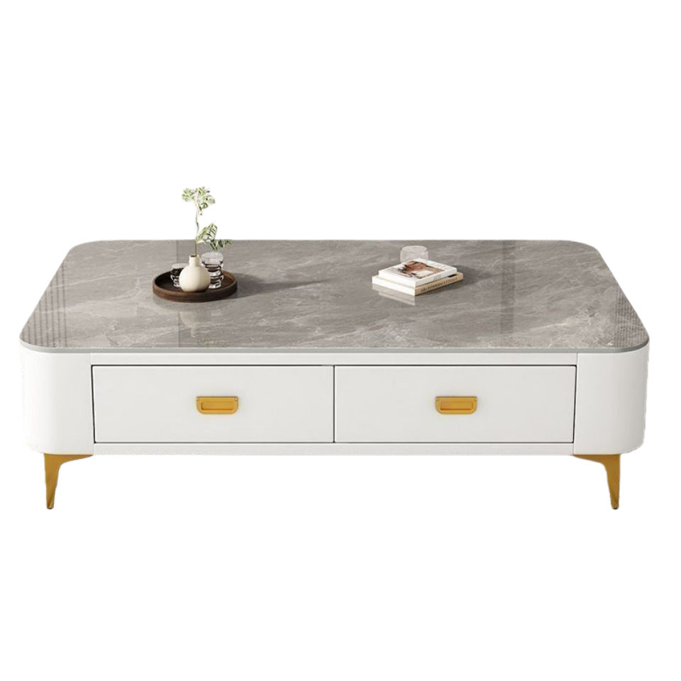 Luxury coffee table for living room,  new modern high-end small apartment style, minimalist square coffee table