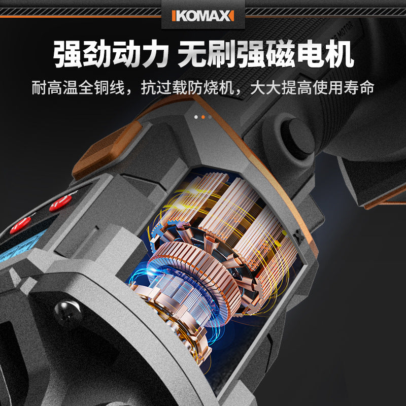 Custom brushless lithium battery angle grinder - industrial grade, high-power cutting machine, multi-function compact cordless polisher