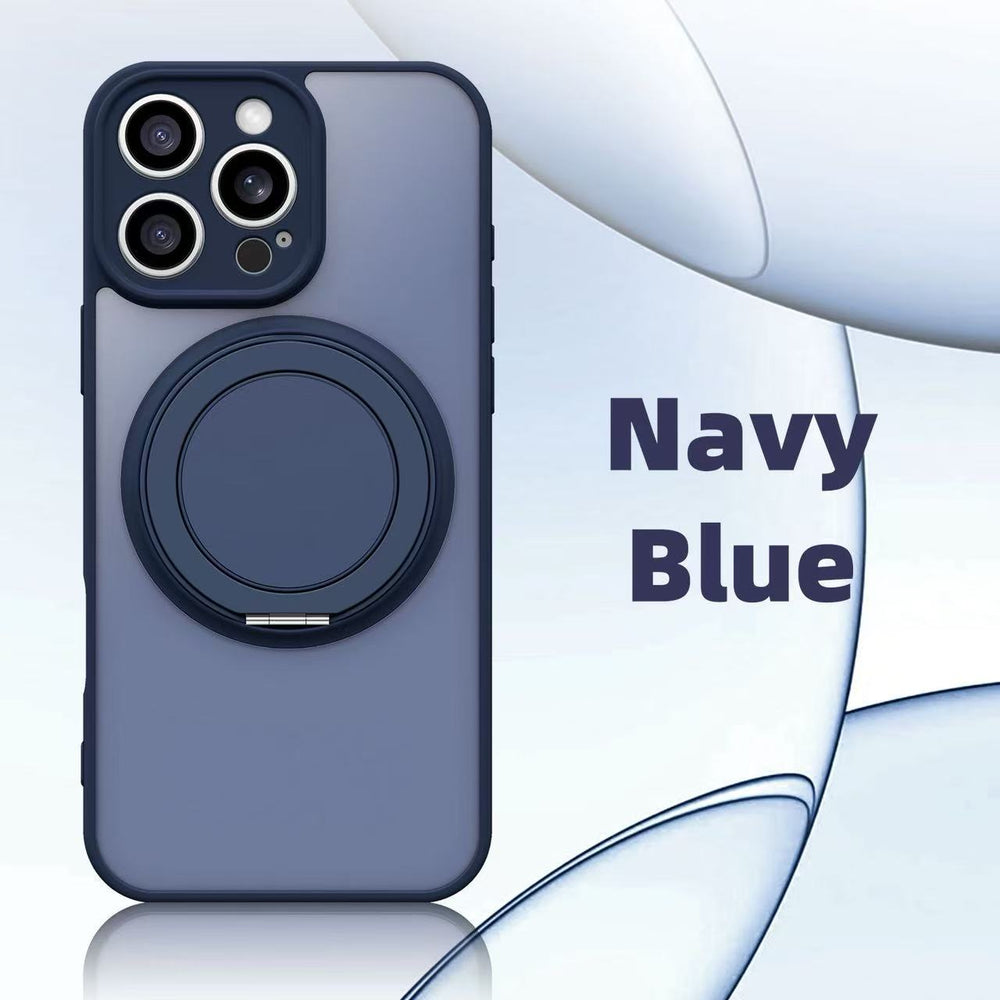 Iphone 17 phone case - new skin-feel matte finish with 360° magnetic stand, universal fit for apple 16 pro max