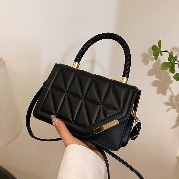 Women's temperament simple solid color handbag 2025 autumn new versatile ins shoulder messenger bag small square bag women