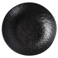 Vintage rock texture ceramic dinnerware set - soup plates, fish plates, steak plates, and vegetable plates - matte finish, high-end black and white dinnerware set