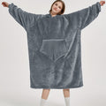 Lazy pullover pajamas for women heattech clothing flannel hug hoodie cold weather clothing long nightgown