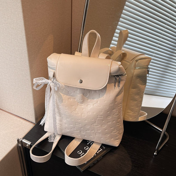 Double shoulder small bag women's 2025 new Korean version versatile student backpack high-end fashion portable travel bag school bag