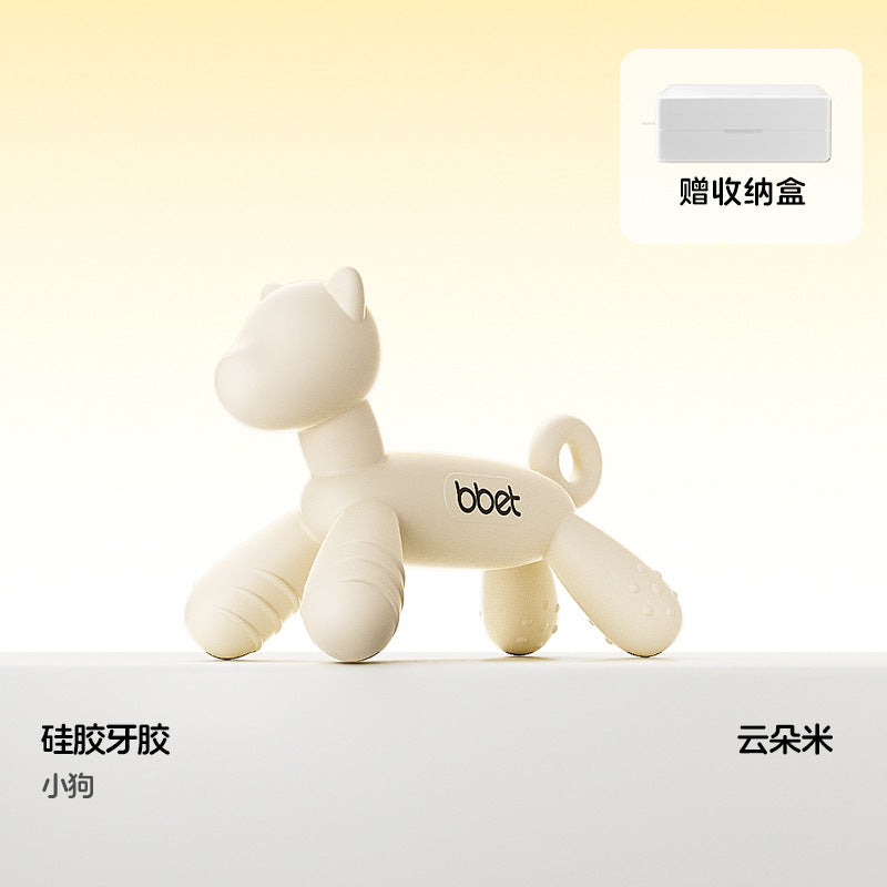Teether baby teething stick food grade silicone soothing anti-eating hand toy handy gadget baby bite gum uv dustproof