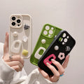 Ins gaozhu is suitable for apple 16pro hairpin love checkerboard mobile phone case iphonex/12 all-inclusive protective cover