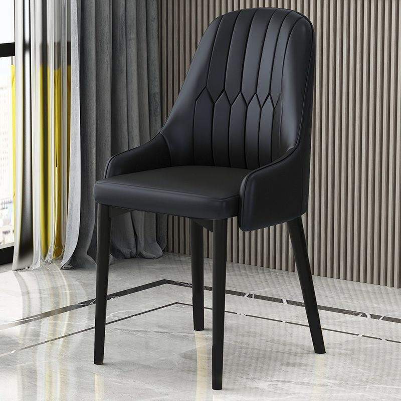 Hotel & home light luxury dining chair - minimalist modern backrest stool, office chair, restaurant leisure chair, dining table chair - metal & other materials