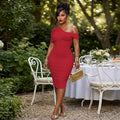 Fashion style cross-border tight slimming look women's clothing one-step work clothing daily hip-covering skirt oblique collar sleeveless one-shoulder long dress