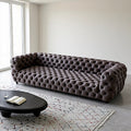 Italian minimalist living room baxter fabric button sofa villa large flat hotel frosted technical cloth sofa custom