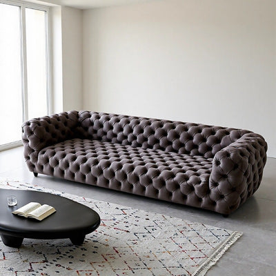 Italian minimalist living room baxter fabric button sofa villa large flat hotel frosted technical cloth sofa custom