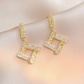 Titanium steel necklace women's geometric pendant earrings suitniche styleclassy sense collarbone chain earrings jewelry wholesale accessible luxury