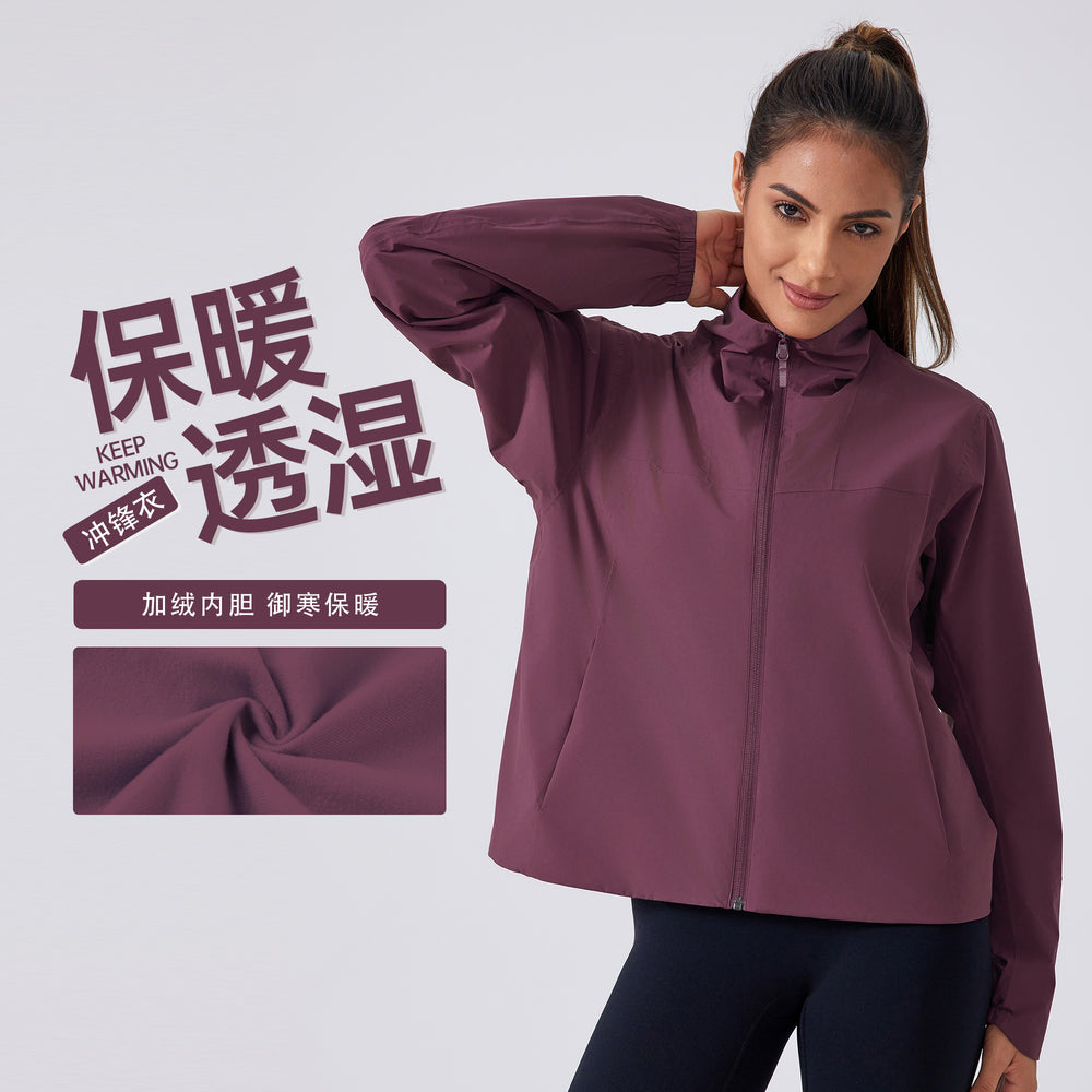 New windproof, waterproof, and stain-resistant slim-fit stand collar fleece windbreaker - outdoor camping, hiking, and mountaineering jacket daw010