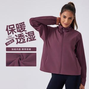 New windproof, waterproof, and stain-resistant slim-fit stand collar fleece windbreaker - outdoor camping, hiking, and mountaineering jacket daw010
