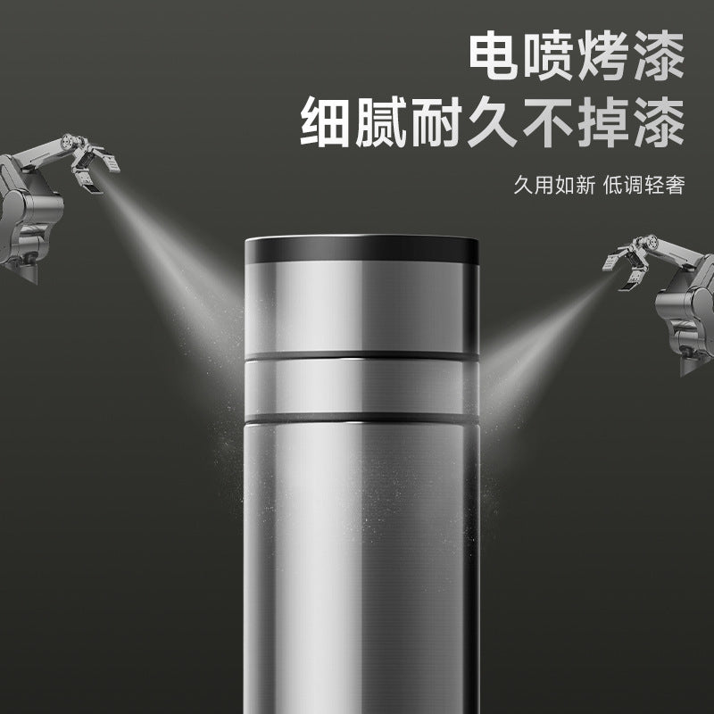 Quick-open cup thermos cup water cup 316 stainless steel tea water separation cup one-click lid opening cup outdoor car tea cup