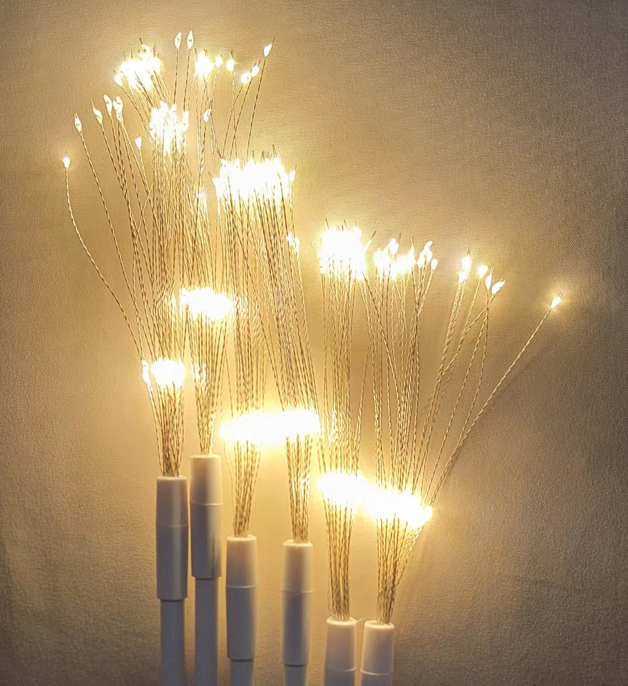 Wedding scene layout creative fireworks row and insert road guide window photography stage decoration LED copper wire smoke lamp