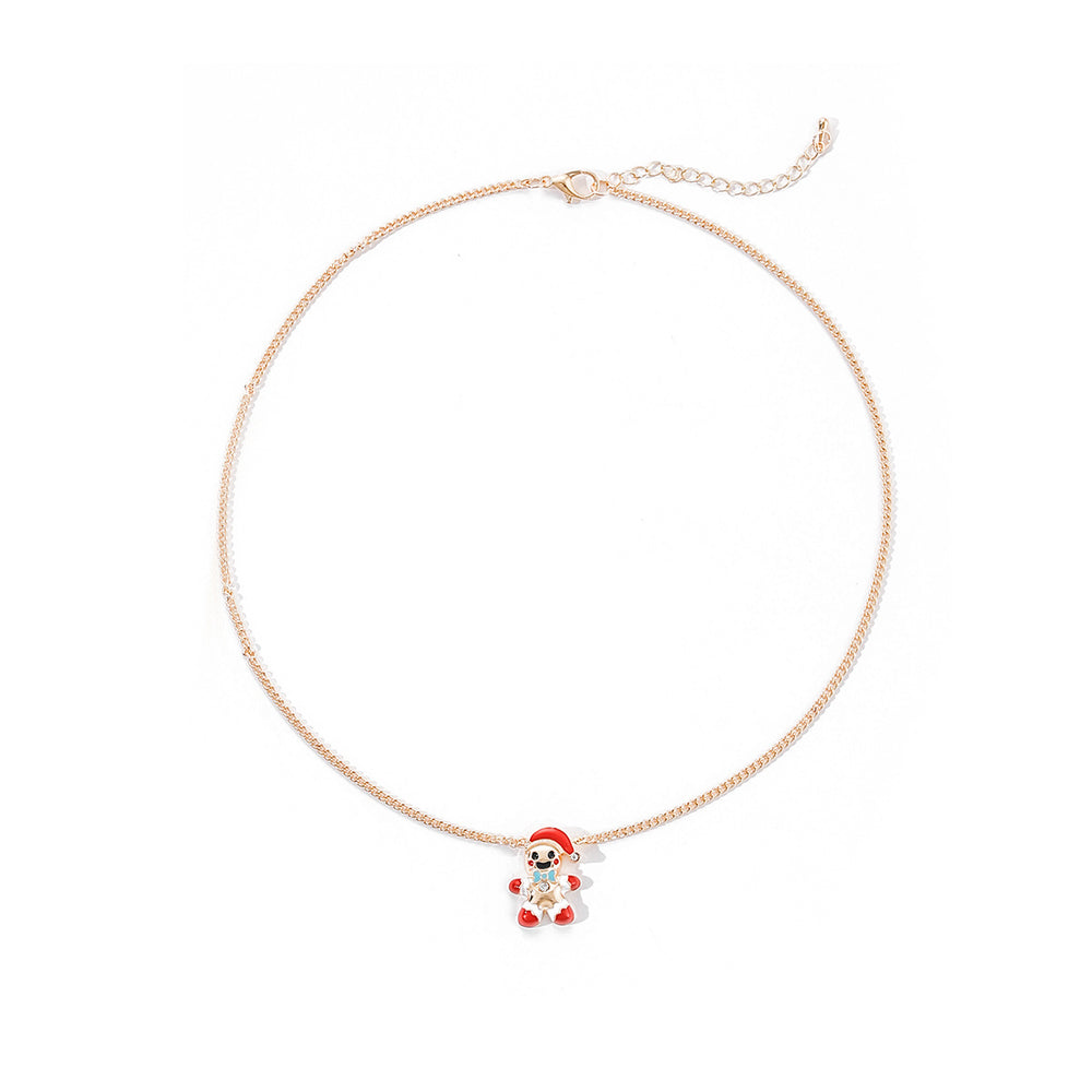 Christmas necklace wholesale european and american cross-border accessories for women, versatile atmosphere, niche design, high-end sweater clavicle chain